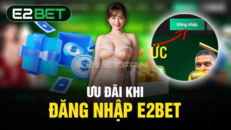 Ưu đãi khi đăng nhập E2BET 