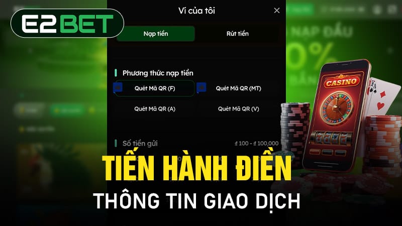 Tiến hành điền thông tin giao dịch